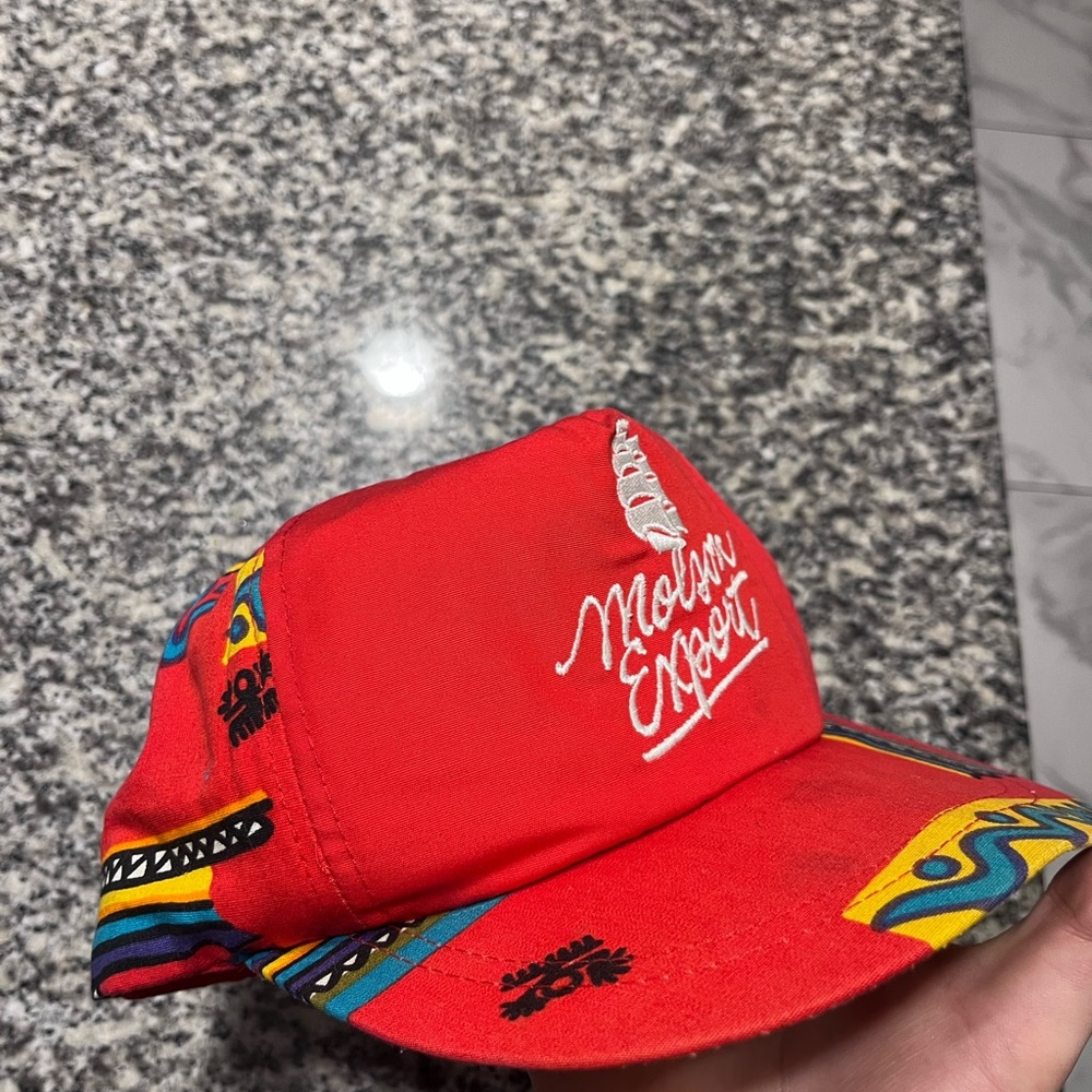 Vintage Molson Export 80’s Stussy Stickman Style Snapback Patterned Hat
